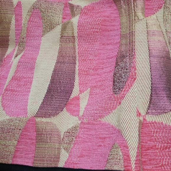 Khangura vintage tapestry geometric pink black blazer made in USA - Picture 5 of 6